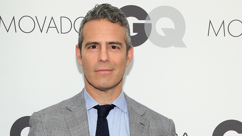 Andy Cohen poses on the red carpet