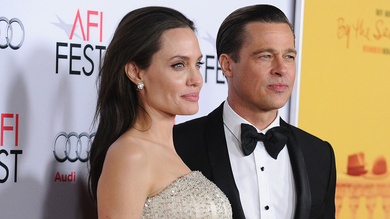 Angelina Jolie and Brad Pitt at the premiere of 'By the Sea' in 2015