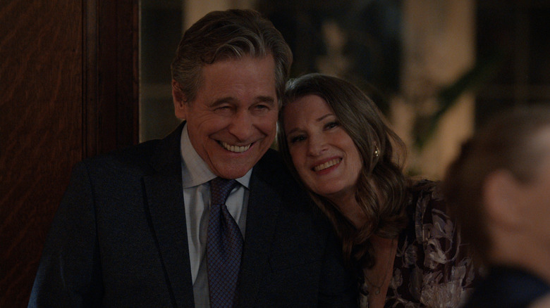 Annette O'Toole as Hope McCrea and Tim Matheson as Doc Mullins laughing