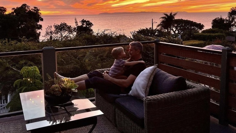 Ant Anstead with son at home