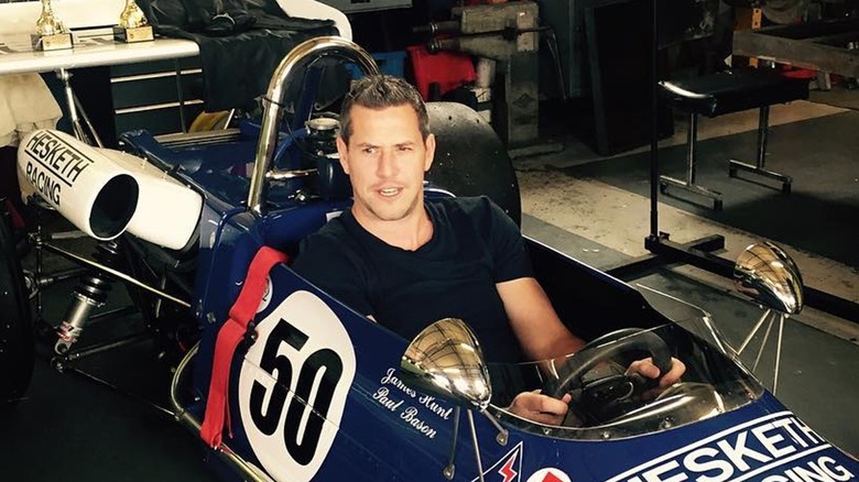 Ant Anstead sitting in racecar