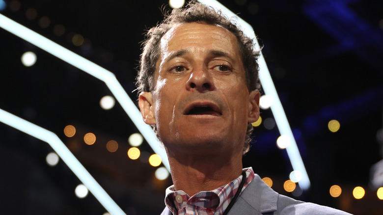Anthony Weiner with mouth open