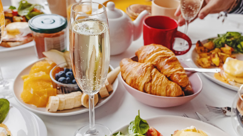 brunch foods on a table