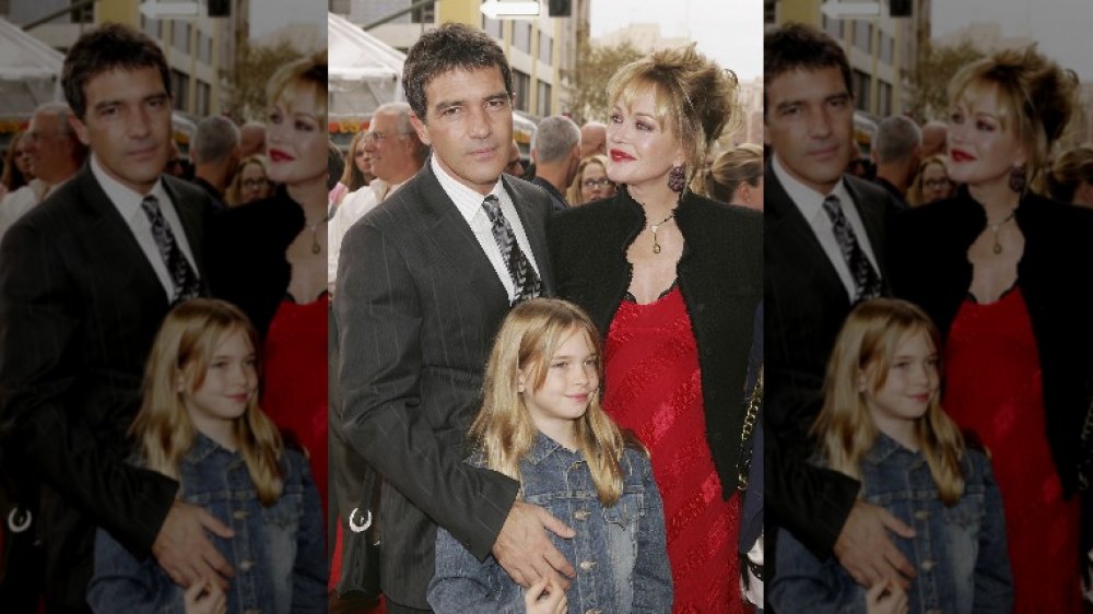 Melanie Griffith and Antonio Banderas' daughter with her parents