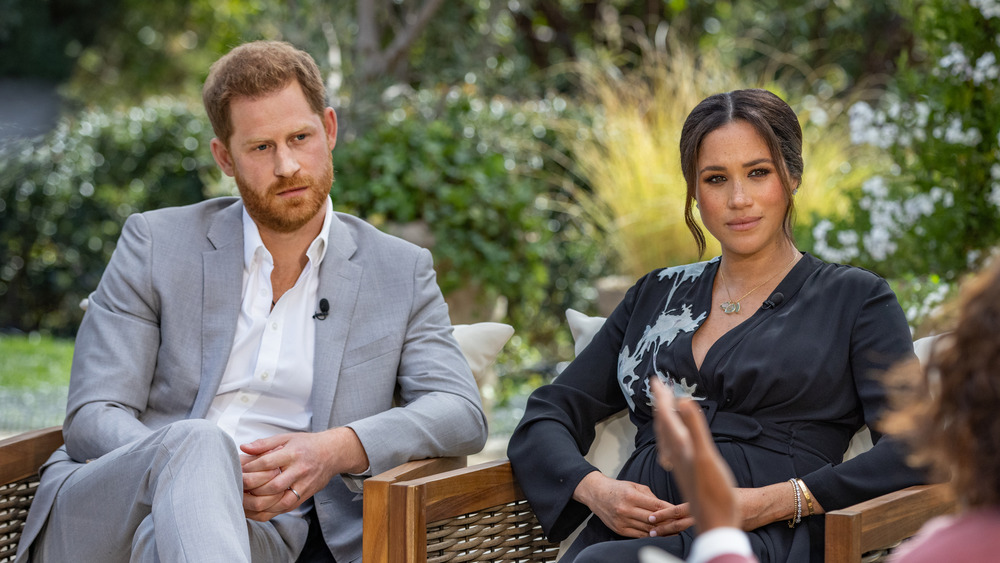 Harry and Meghan in their Oprah interview