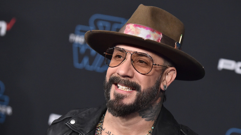 AJ McLean posing at event