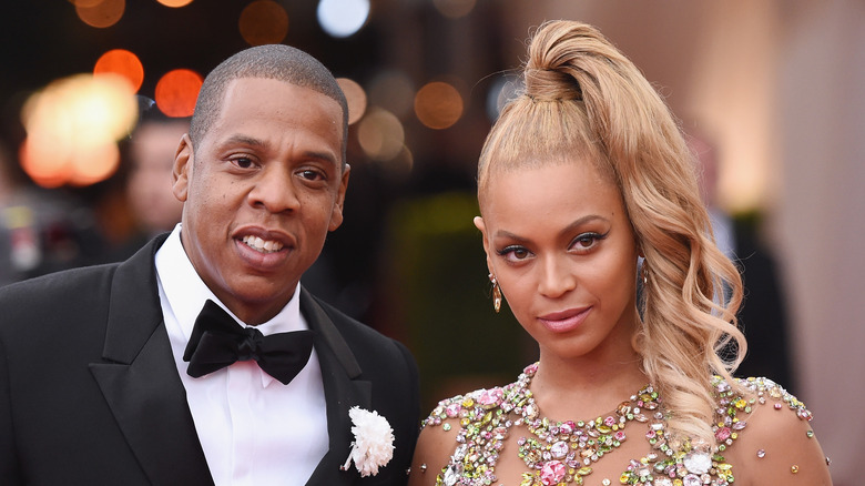 Beyonce and Jay-Z at an event. 