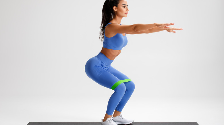 Woman performing a squat
