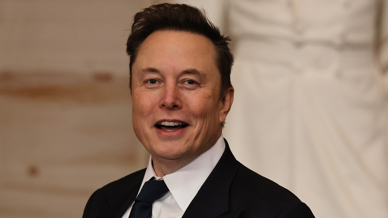 Elon Musk smiling