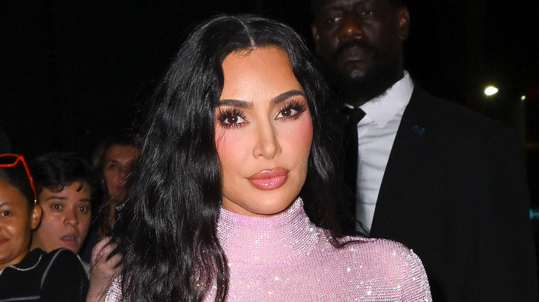 Kim Kardashian looking serious