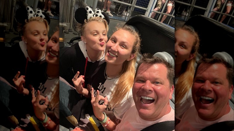 JoJo Siwa, Kylie Prew, and Tom Siwa at Disney World