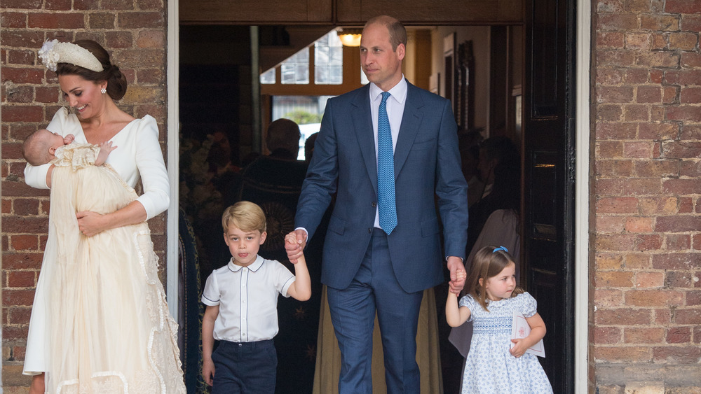 William, Kate, and their kids at Louis' baptism