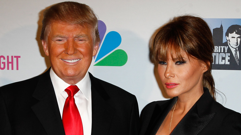 Donald and Melania Trump on the red carpet