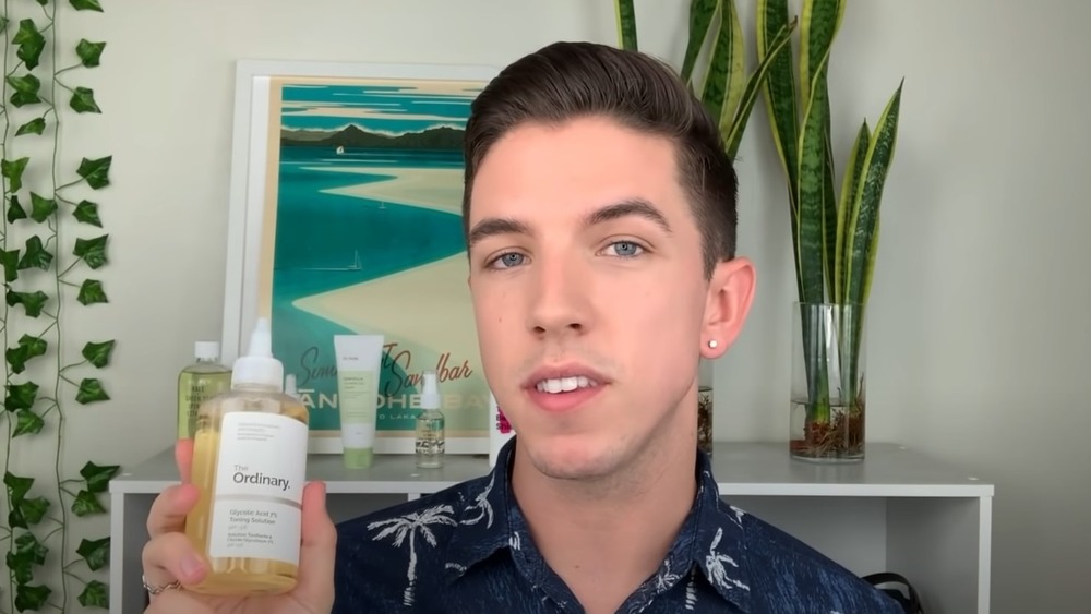 Hyram talking about The Ordinary on YouTube