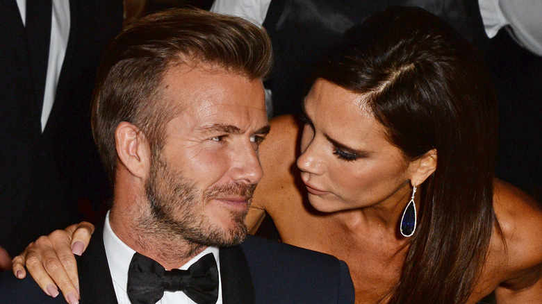 Victoria and David Beckham at an event. 