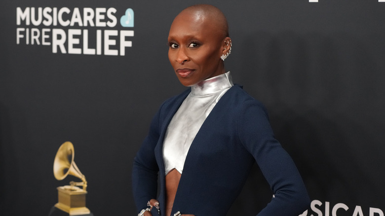 Cynthia Erivo posing for photos