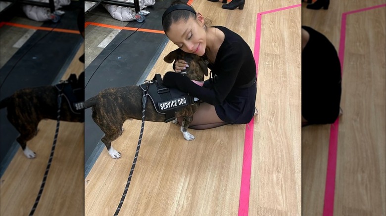 Ariana Grande and her dog