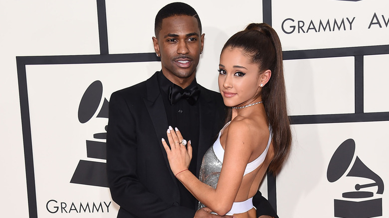 Big Sean and Ariana Grande at the 2015 Grammy Awards