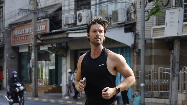 Patrick Schwarzenegger running in Thailand