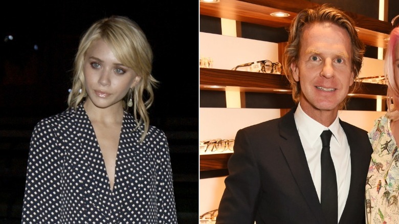 Ashley Olsen walking (left) David Schulte poses for a photo (right)