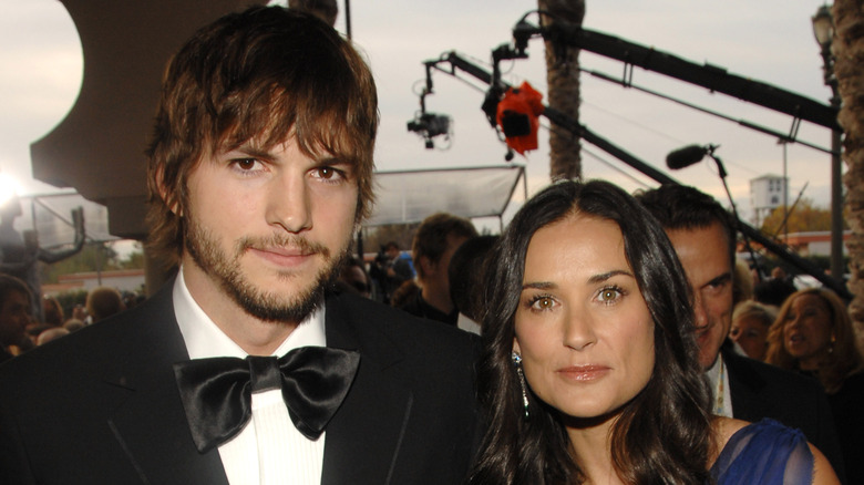 Demi Moore and Ashton Kutcher at a red carpet