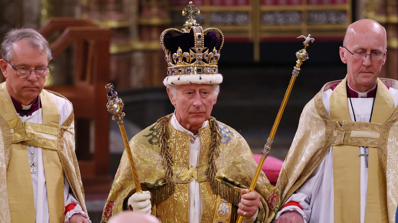 King Charles coronation scepter and crown