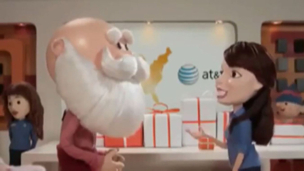 AT&T Girl with Santa Claus