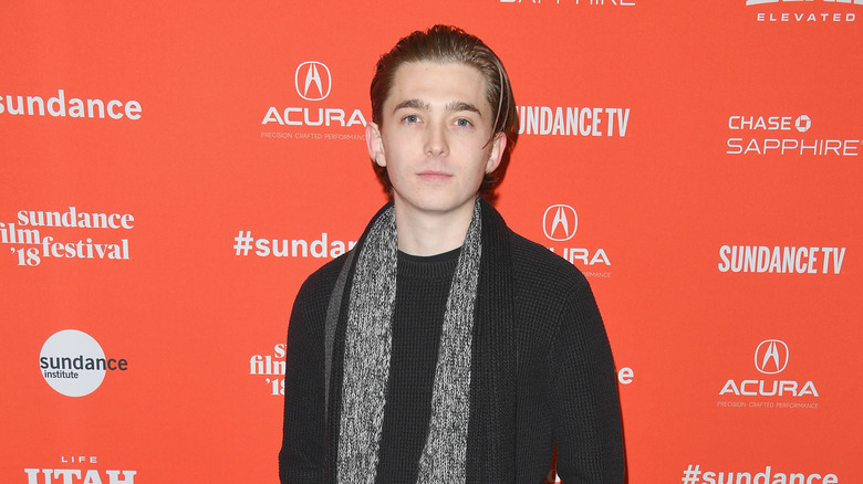 Austin Abrams posing at Sundance 