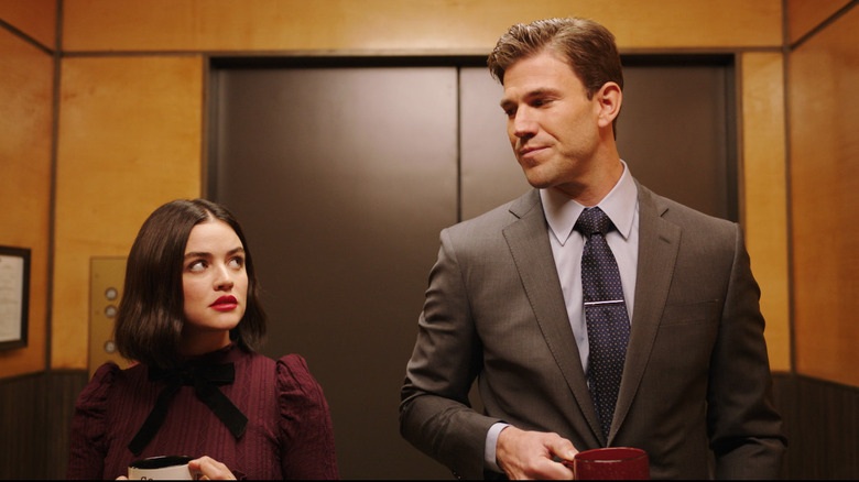 Lucy Hale and Austin Stowell in The Hating Game