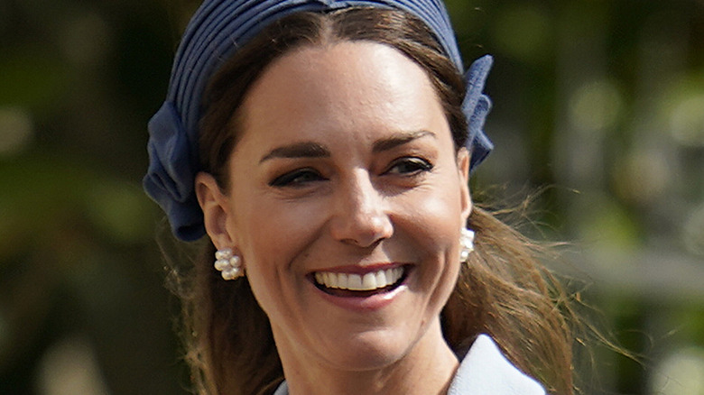 Kate Middleton smiling at event