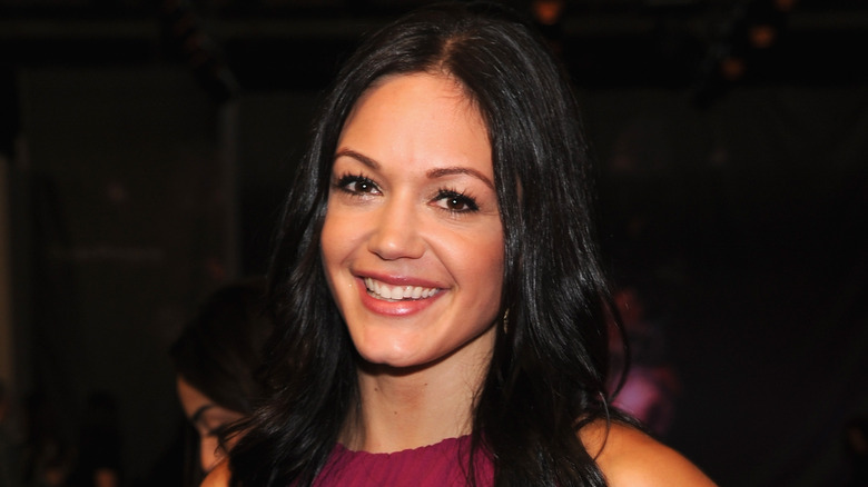 Desiree Hartsock attends Claire Pettibone Bridal Runway Show with Wedding Paper Divas at Pier 94 on October 12, 2013 in New York City.