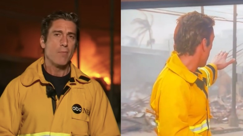 David Muir in LA reporting on the wildfires