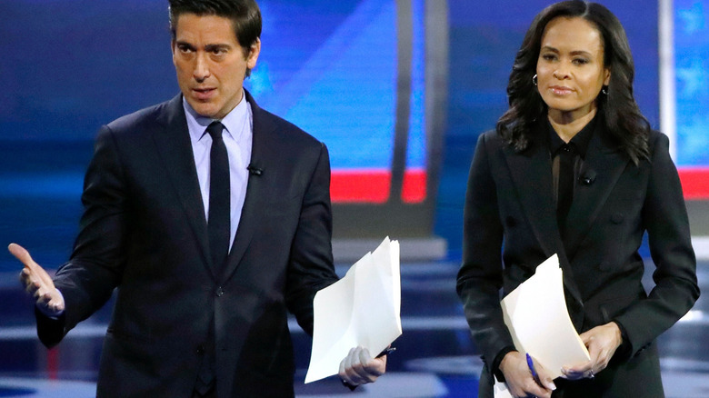 David Muir and Linsey David moderate the 2024 debate between Donald Trump and Kamala Harris