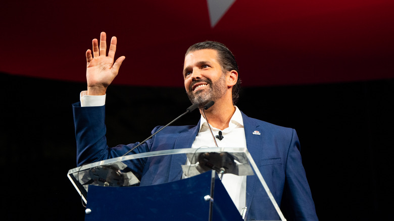 Donald Trump Jr. waving