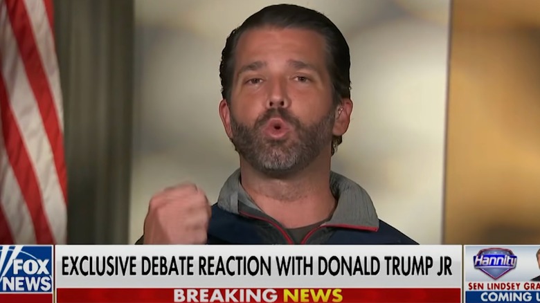 Donald Trump Jr. talking on Fox News