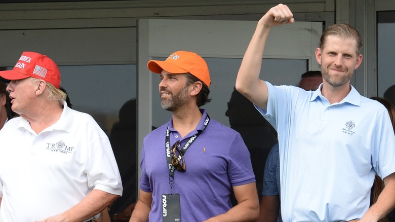 Donald Trump, Donald Trump Jr., Eric Trump smiling