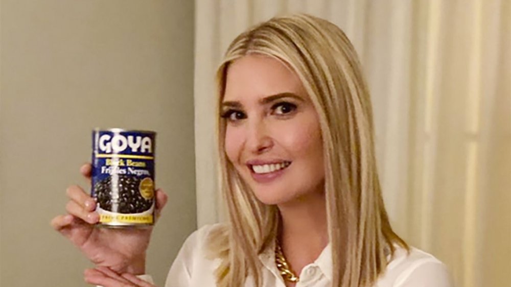 Ivanka Trump with Goya beans