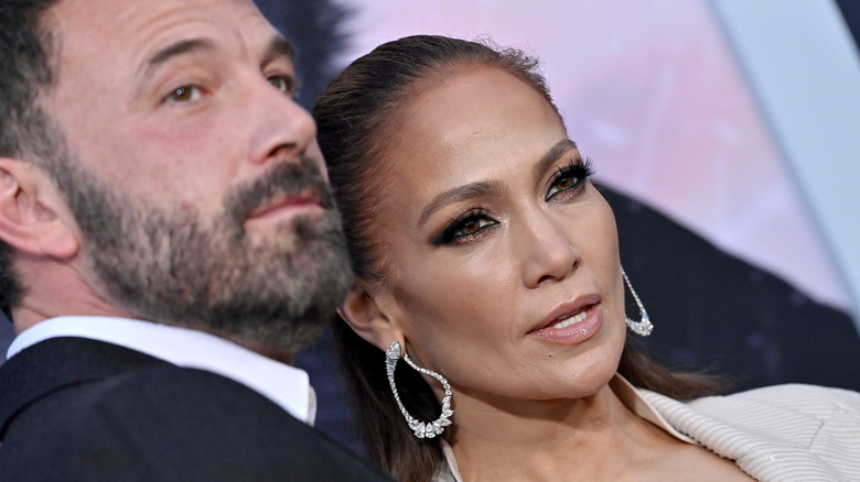 Jennifer Lopez and Ben Affleck at The Mother premiere