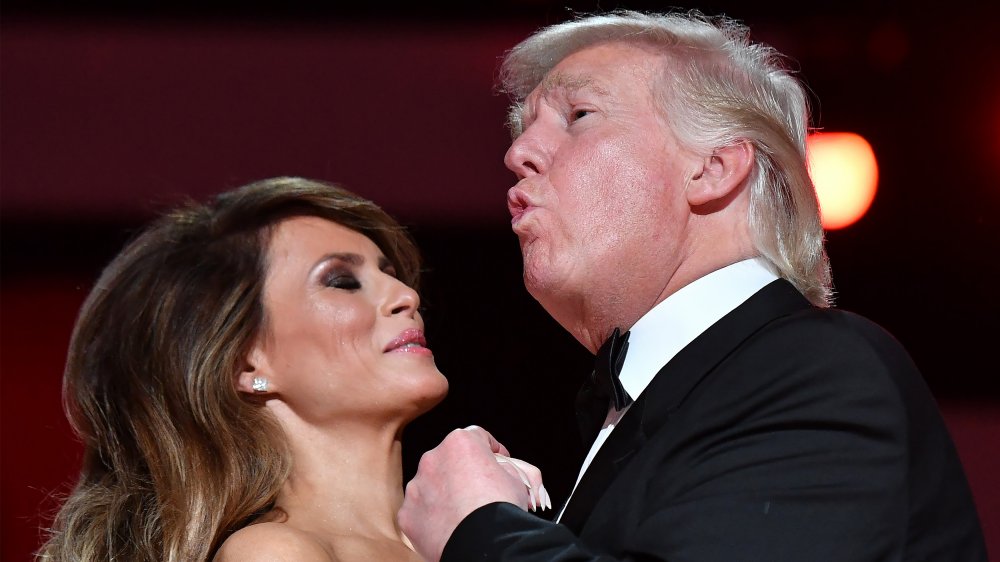 Melania Trump's dancing with Donald Trump at the inaugural ball