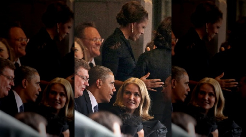 Michelle Obama at Nelson Mandela's memorial