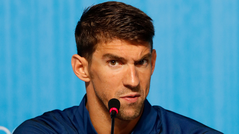 Michael Phelps making a face