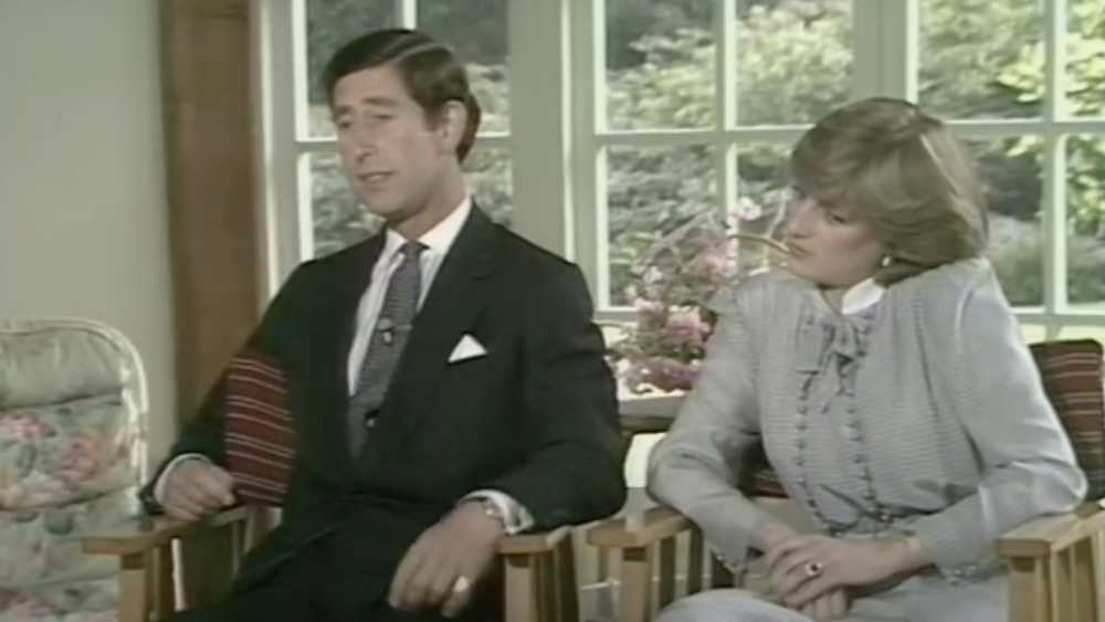 Prince Charles and Diana Spencer speaking