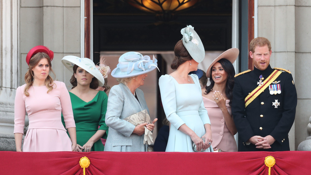 Princess Eugenie and Kate Middleton with the royal family