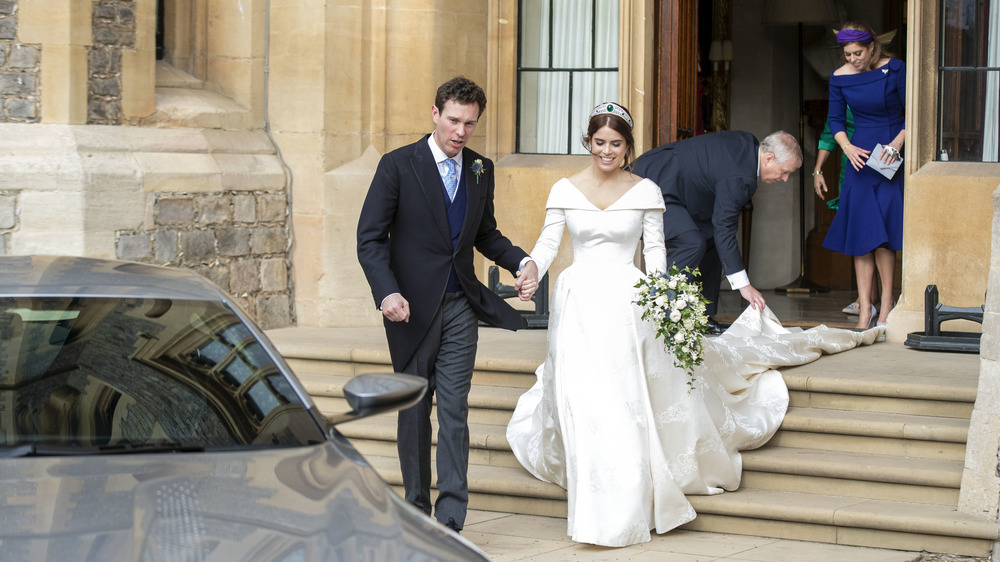 Princess Eugenie and her husband at their wedding 