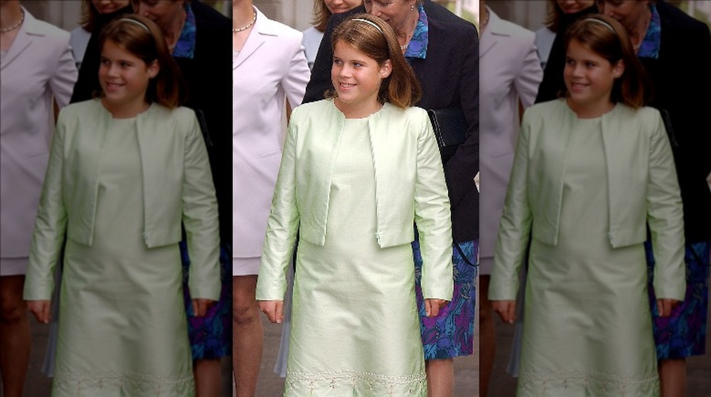 Princess Eugenie in a light green outfit