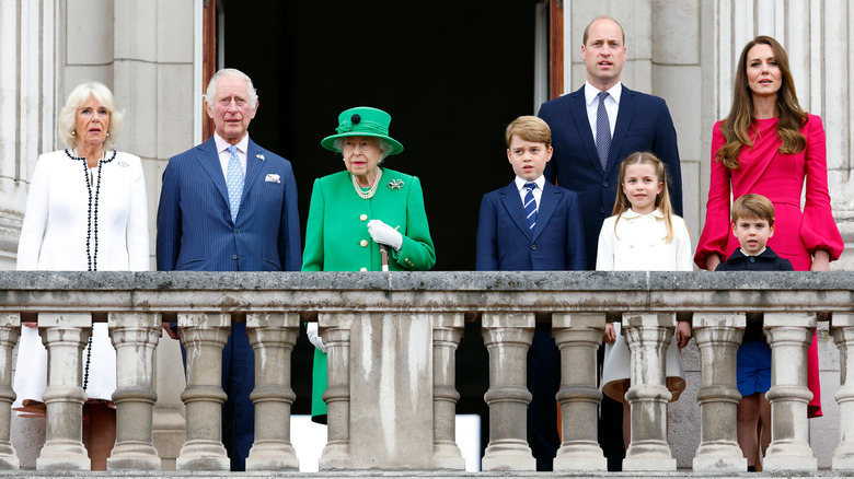 The royal family on the balcony at the Jubilee