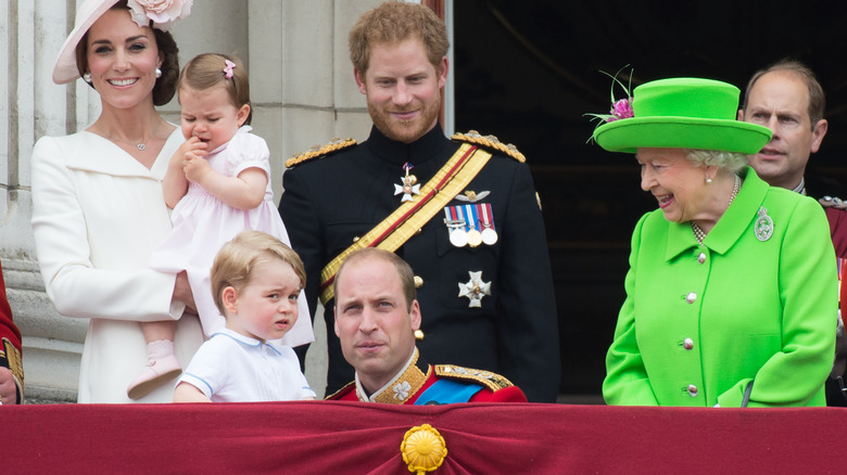 The royal family on the balcony at Trooping of the Color