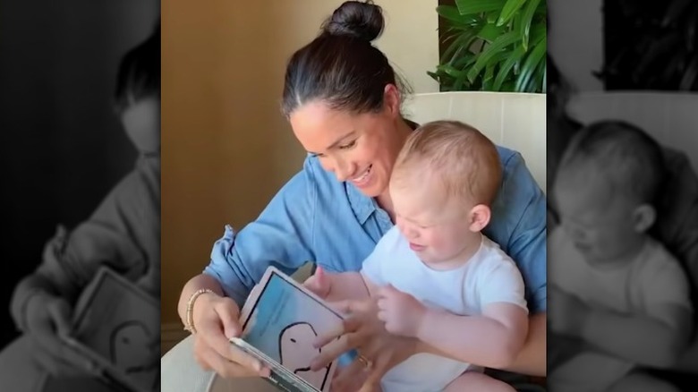 Prince Archie reading with Meghan Markle