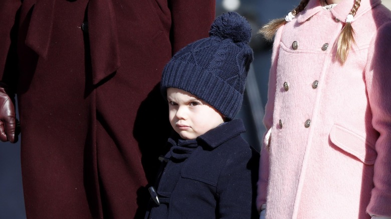 Prince Oscar of Sweden frowning 