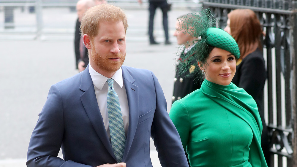 Meghan and Harry walking